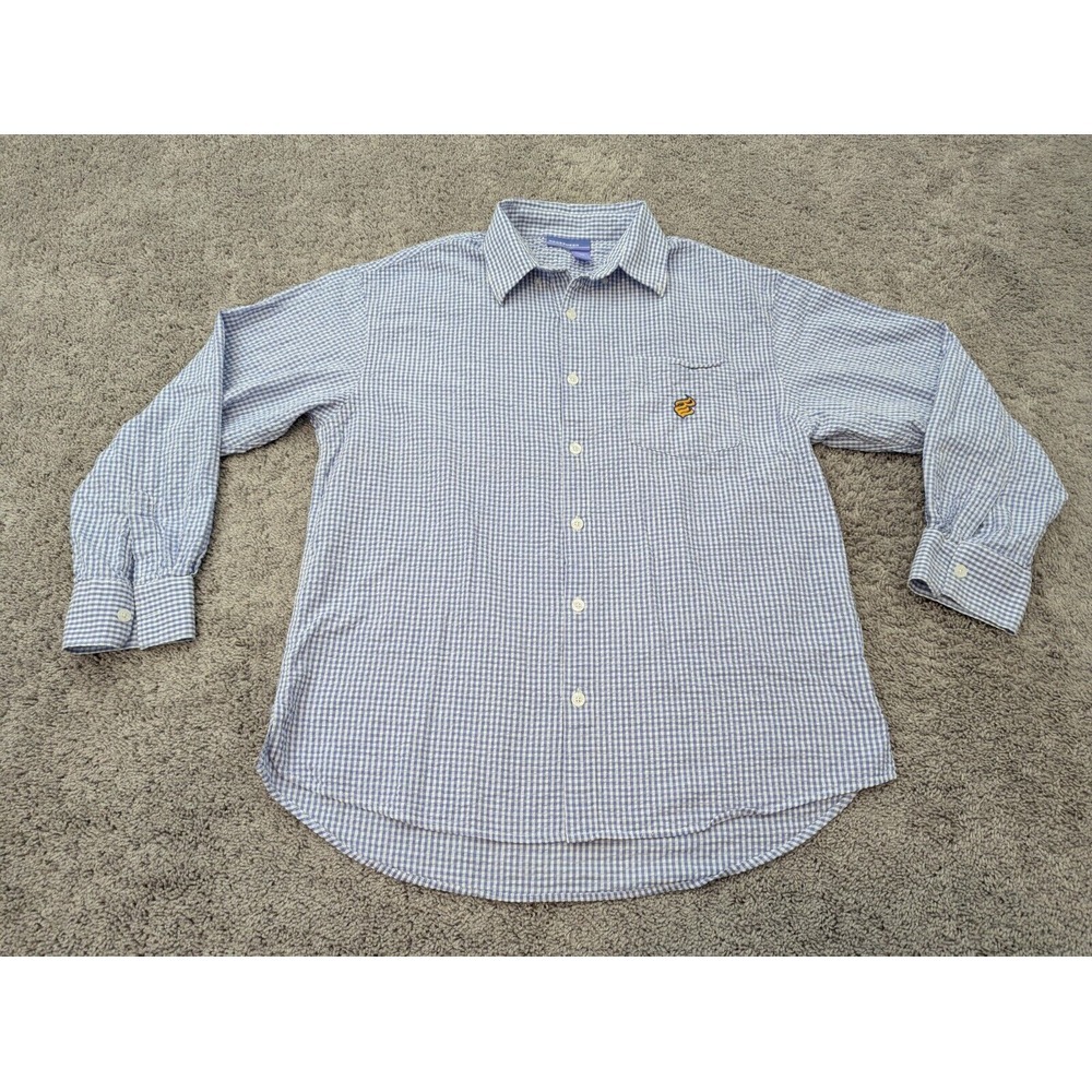 Rocawear Button Up Shirt Mens Extra Large Long Sleeve Check Purple Casual